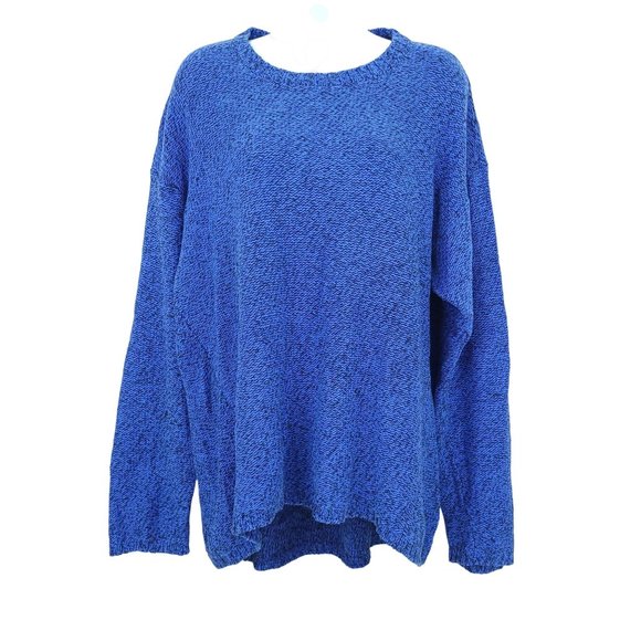Philosophy Womens Pullover Sweater Size XL Blue Black Long Sleeve Oversize - Picture 1 of 11